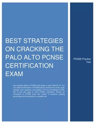 best strategies on cracking the palo alto pcnse