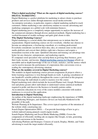 what is digital marketing what are the aspects