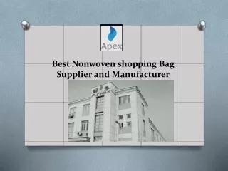 Best Nonwoven shopping Bag Supplier and Manufacturer