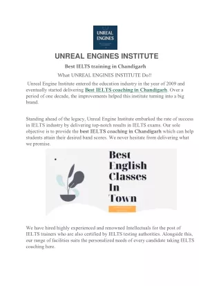 unreal engines institute best ielts training