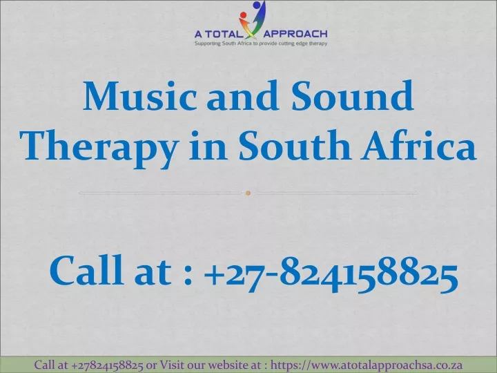music and sound therapy in south africa