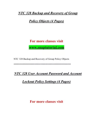 ntc 328 backup and recovery of group