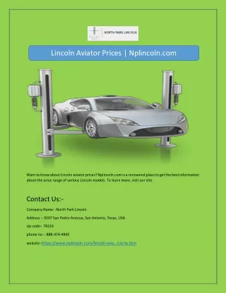 lincoln aviator prices nplincoln com