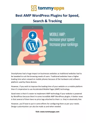 5 Best AMP WordPress Plugins for Speed, Search and Tracking