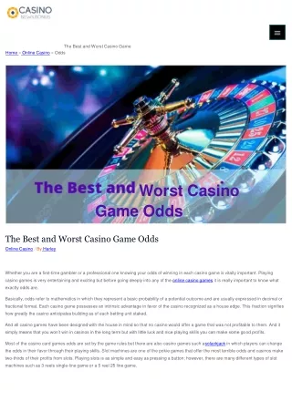 the best and worst casino game home online casino
