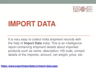 Indian Import Data