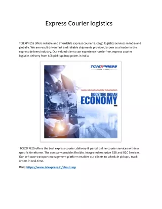 Express Courier logistics