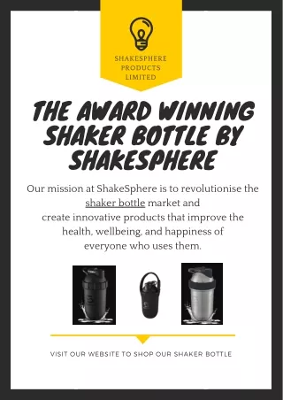 The Award Winning Shaker Bottle by Shakesphere