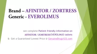 brand afinitor zortress generic everolimus