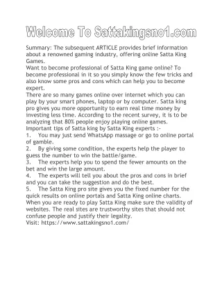 summary the subsequent article provides brief