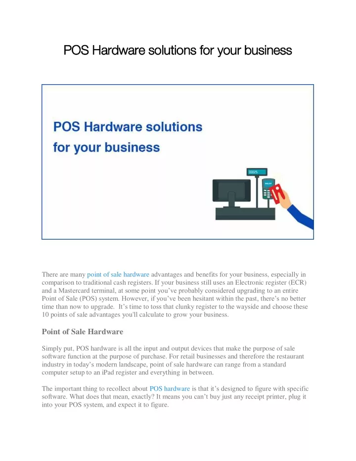 pos hardware solutions for your business