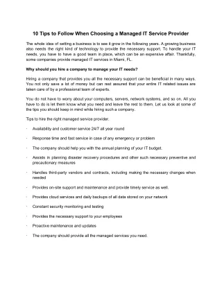 10 tips to follow when choosing a managed