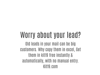 How to capture your lead automatically