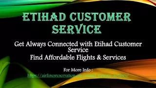 Etihad Customer Service