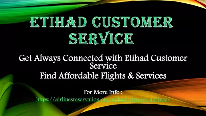 etihad customer service