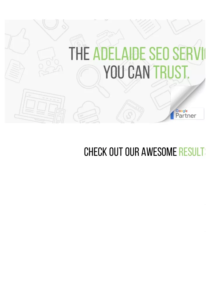 the adelaide seo servic you can trust