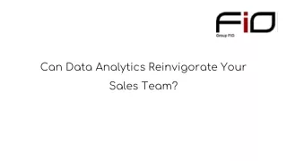 can data analytics reinvigorate your sales team