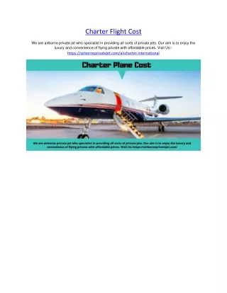 charter flight cost