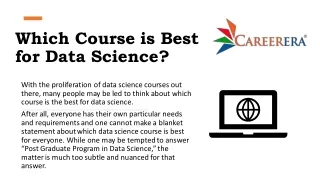 which course is best for data science