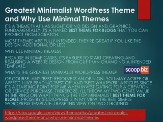 Greatest Minimalist WordPress Theme and Why Use Minimal Themes