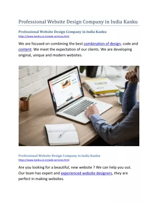 professional website design company in india kanku