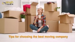 Tips for choosing the best moving company