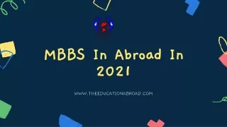 mbbs in abroad in 2021