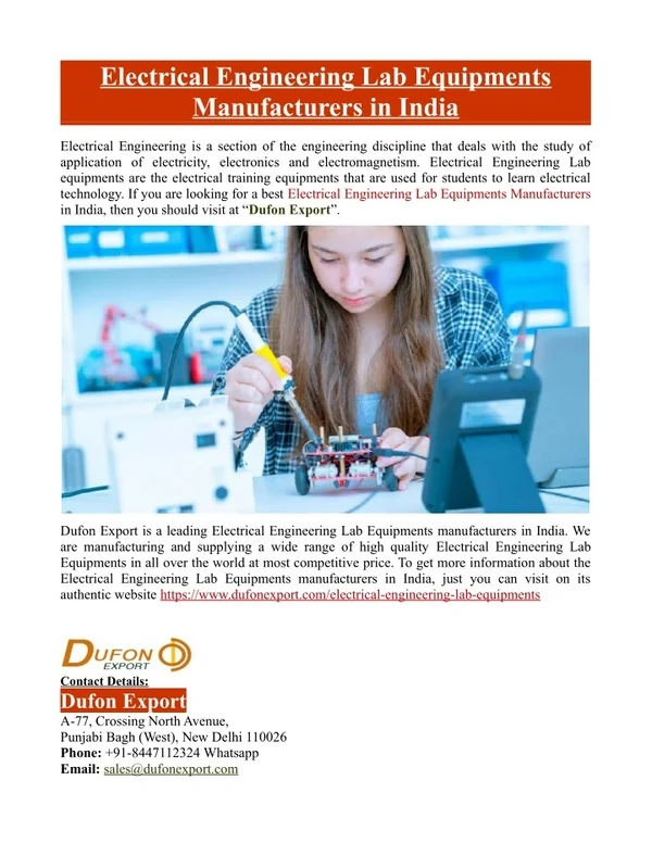 Electrical Engineering Lab Equipments Manufacturers in India