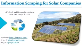information scraping for solar companies