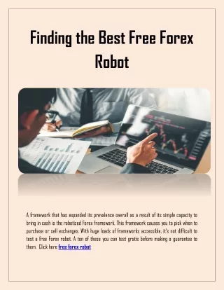 finding the best free forex robot