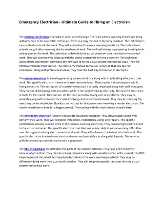 emergency electrician ultimate guide to hiring