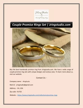 couple promise rings set jringstudio com