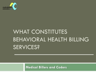 what constitutes behavioral health billing services