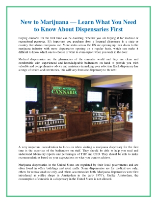 new to marijuana learn what you need to know
