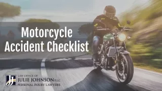 Motorcycle Accident Checklist