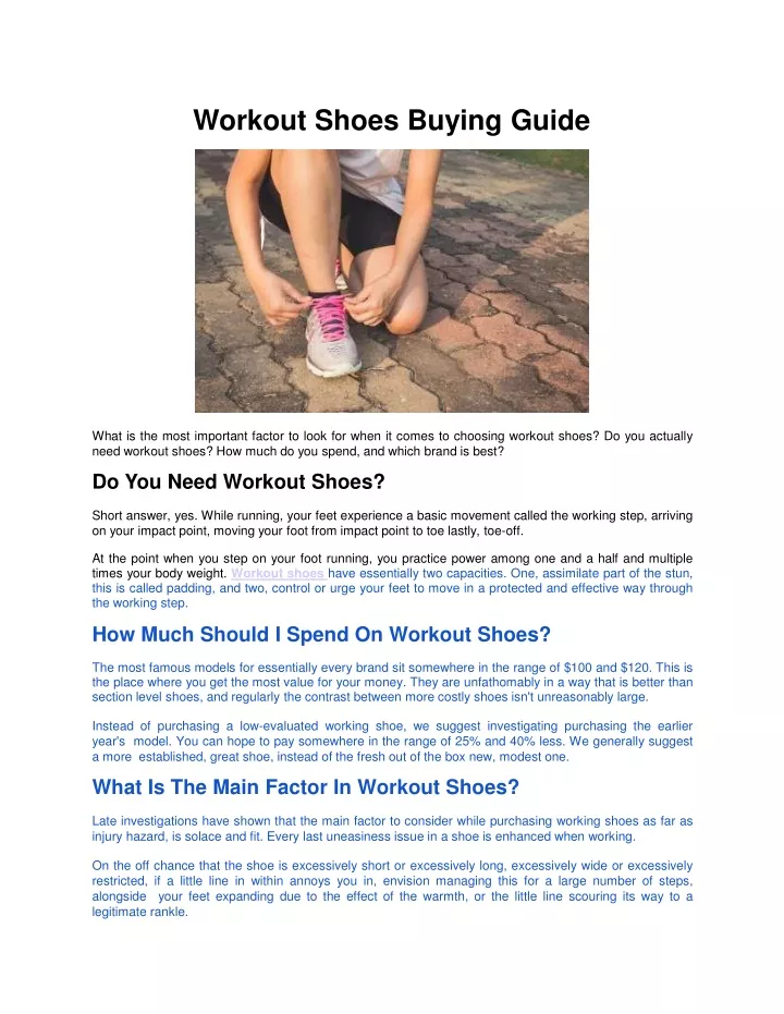 workout shoes buying guide