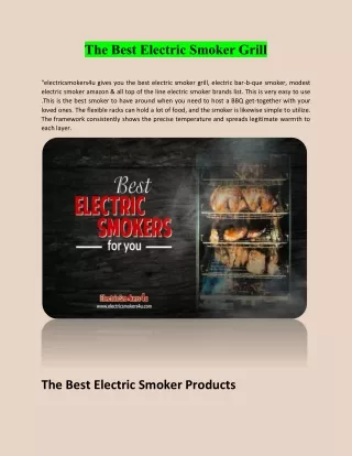 The best electric smoker grill | Cheap electric smoker amazon