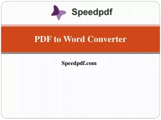 Free PDF to Word Tool - Speedpdf.com