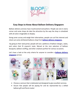 Balloon Delivery Singapore - www.bloopballoons.com
