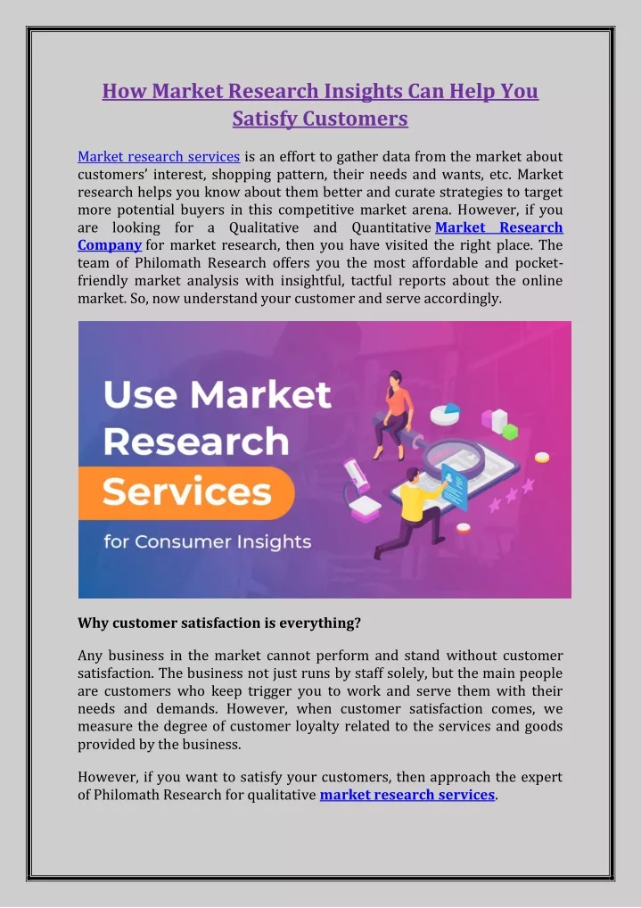 how market research insights can help you satisfy