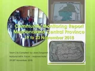 Mashonaland Central Community Monitoring ppt 2018