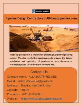 pipeline design contractors allaboutpipelines com