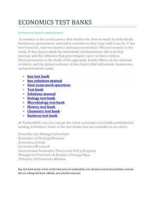 economics test banks