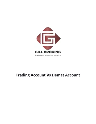 Trading Account Vs Demat Account
