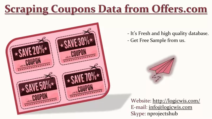 scraping coupons data from offers com