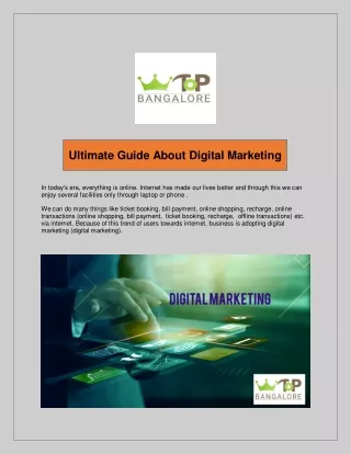 Ultimate Guide About Digital Marketing