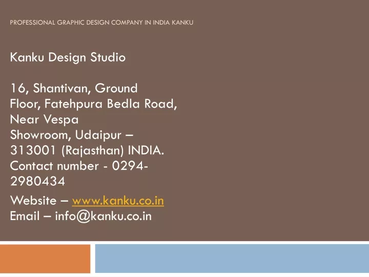 professional graphic design company in india kanku