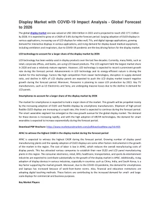 display market with covid 19 impact analysis