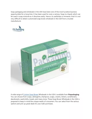 soap packaging and wholesale in the usa have been