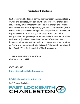 fast locksmith charleston